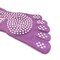 Wrapables Full Toe Yoga Pilates Socks with Grips, Set of 3, Pink/Purple/Blue